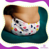 Reusable Baby Cloth Diaper with Adjustable Snap Buttons and Inserts (Set of 2)